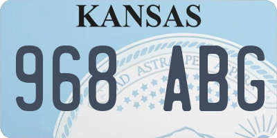 KS license plate 968ABG