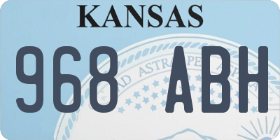 KS license plate 968ABH