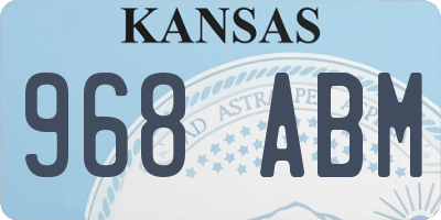 KS license plate 968ABM