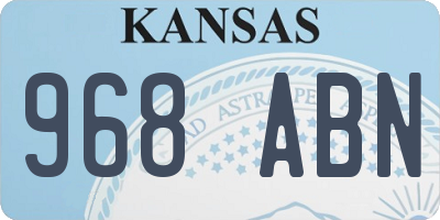 KS license plate 968ABN
