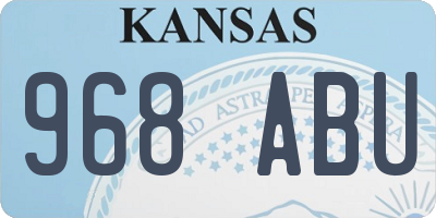 KS license plate 968ABU