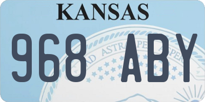 KS license plate 968ABY