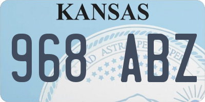 KS license plate 968ABZ