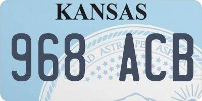 KS license plate 968ACB