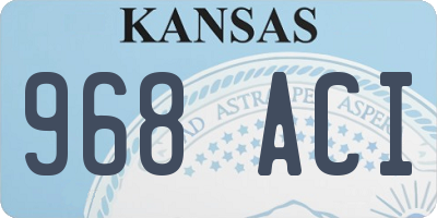 KS license plate 968ACI