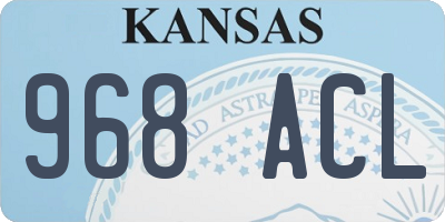 KS license plate 968ACL