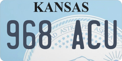KS license plate 968ACU