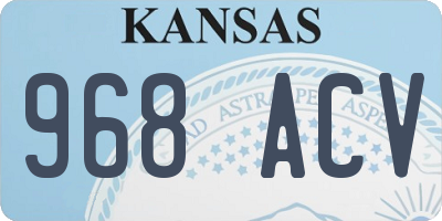 KS license plate 968ACV