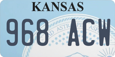 KS license plate 968ACW