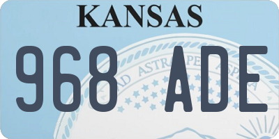 KS license plate 968ADE