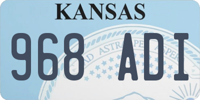 KS license plate 968ADI