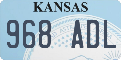 KS license plate 968ADL