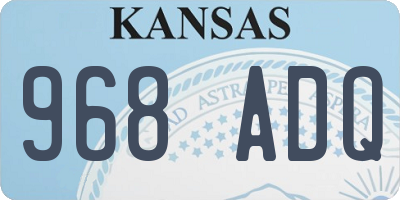 KS license plate 968ADQ