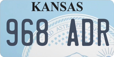 KS license plate 968ADR