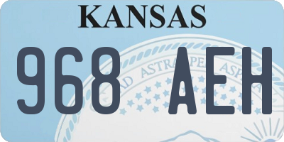KS license plate 968AEH