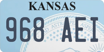 KS license plate 968AEI