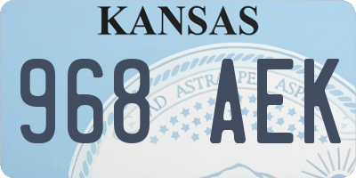 KS license plate 968AEK
