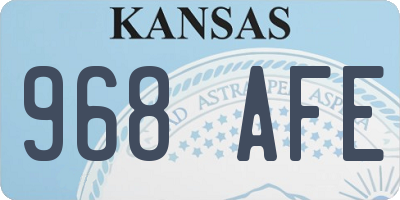 KS license plate 968AFE