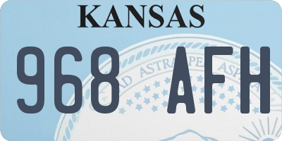 KS license plate 968AFH