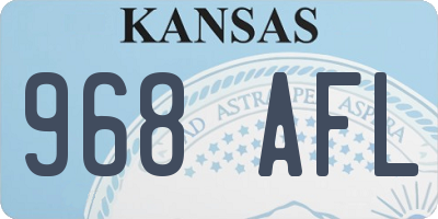 KS license plate 968AFL