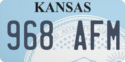 KS license plate 968AFM
