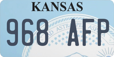 KS license plate 968AFP