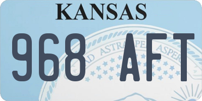 KS license plate 968AFT