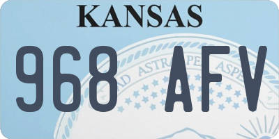 KS license plate 968AFV