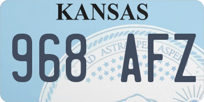 KS license plate 968AFZ