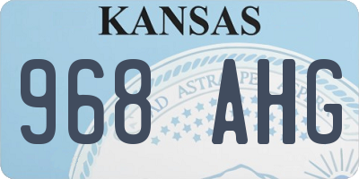 KS license plate 968AHG