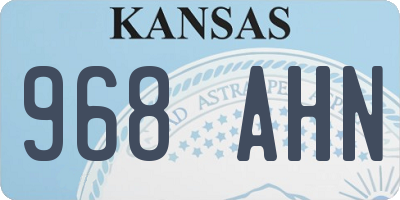 KS license plate 968AHN