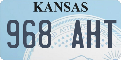 KS license plate 968AHT