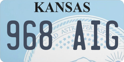 KS license plate 968AIG