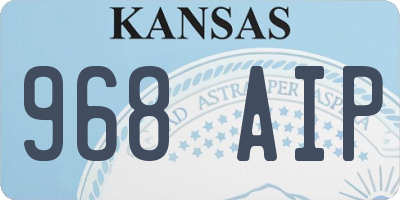 KS license plate 968AIP