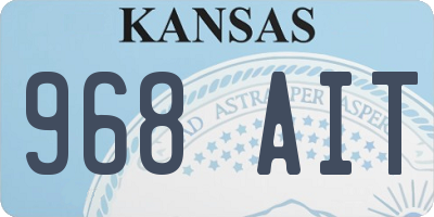 KS license plate 968AIT
