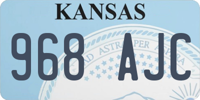KS license plate 968AJC