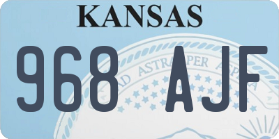 KS license plate 968AJF
