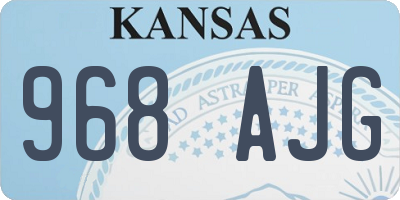 KS license plate 968AJG