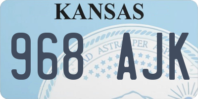 KS license plate 968AJK