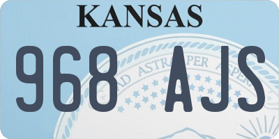 KS license plate 968AJS