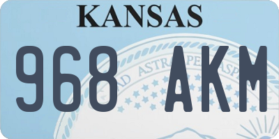 KS license plate 968AKM