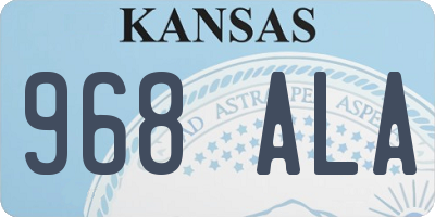 KS license plate 968ALA