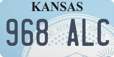 KS license plate 968ALC