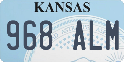 KS license plate 968ALM