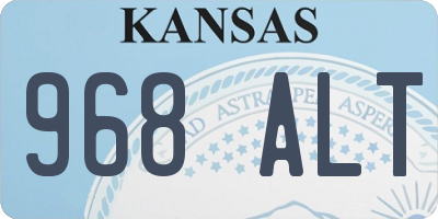 KS license plate 968ALT
