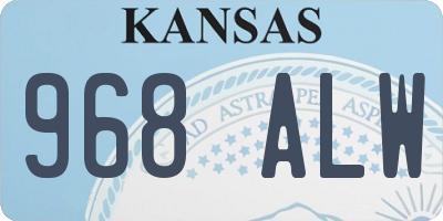 KS license plate 968ALW