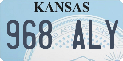 KS license plate 968ALY
