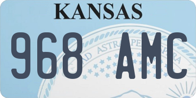 KS license plate 968AMC