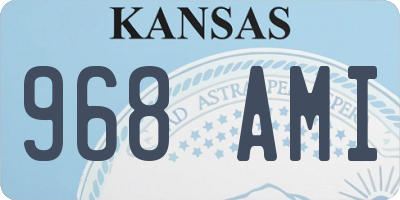 KS license plate 968AMI