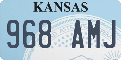 KS license plate 968AMJ